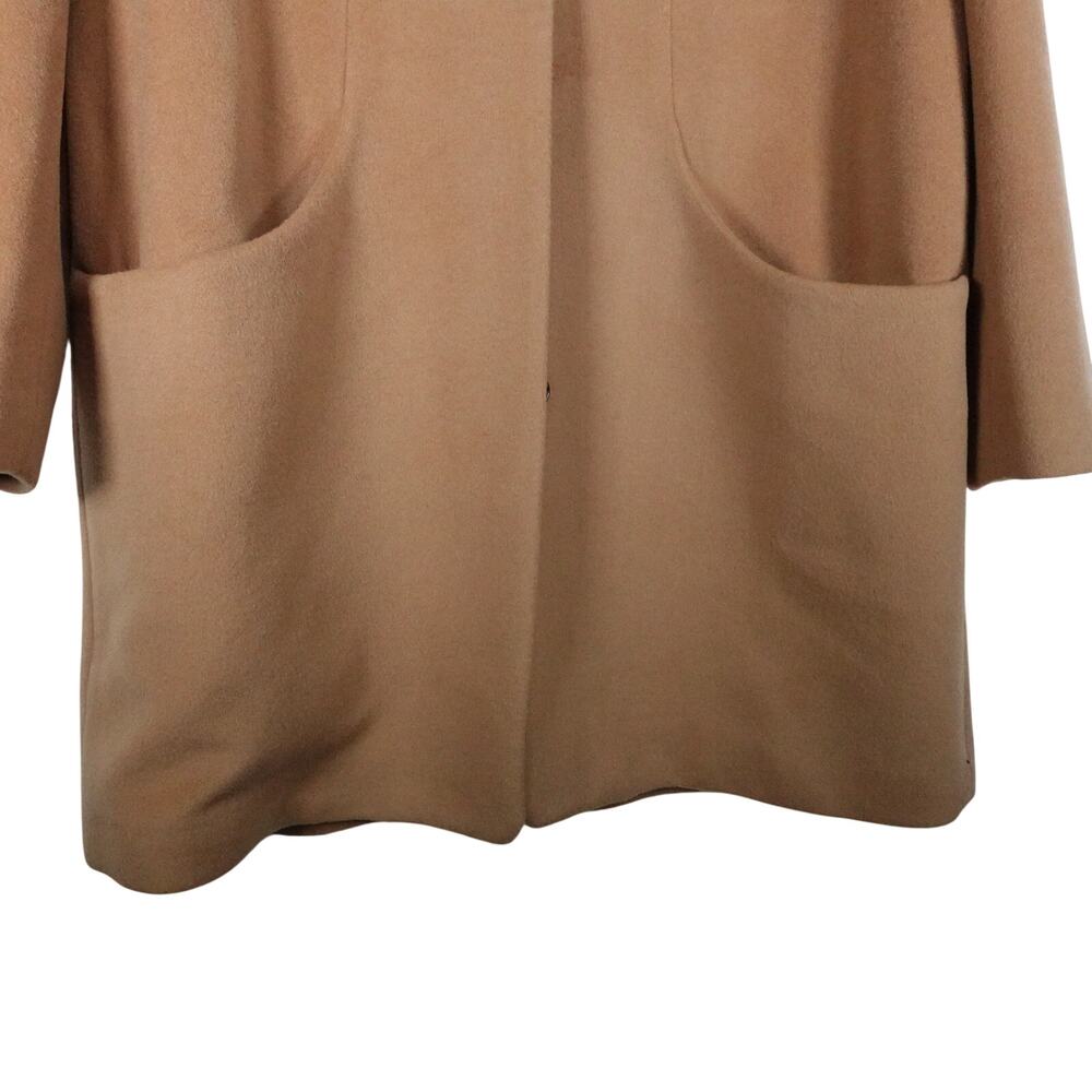 NWOT Quince Women's XL Mod Italian Wool Cashmere Cocoon Coat Caramel Tan 5136 - Picture 6 of 10